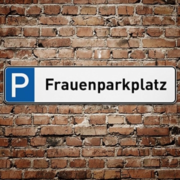 printplanet® Parkplatzschild Frauenparkplatz - Schild aus 5 mm PVC Kunststoff - Größe 520 mm x 115 mm - 2