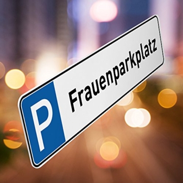 printplanet® Parkplatzschild Frauenparkplatz - Schild aus 5 mm PVC Kunststoff - Größe 520 mm x 115 mm - 3