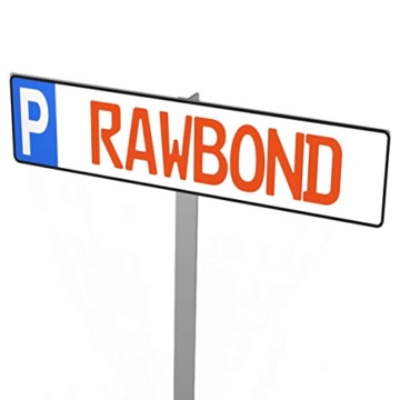 RAWBOND® Nummernschild Befestigung Privatparkplatz [Prime-Versand] - rostfreier Einschlagpfosten für Parkplatzschilder - Extra stabiler Pfosten für Parkschilder und Kennzeichen - 1