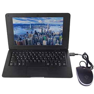 Bigmachine Computer Laptop Mini 10,1 Zoll 32 GB Windows 10 ultradünnes und leichtes Netbook Intel Quad Core PC HDMI USB Webcam Netflix YouTube QWERTZ Layout (Schwarz) - 3