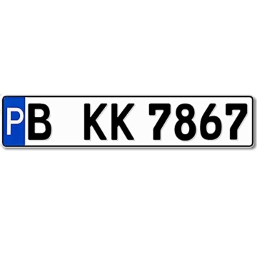 Parkplatzschild KFZ-Kennzeichen 520 x 110 mm, reflektierend, Wunschkennzeichen, Wunschtext, Namen oder STR./Hausnr. - 