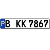 Parkplatzschild KFZ-Kennzeichen 520 x 110 mm, reflektierend, Wunschkennzeichen, Wunschtext, Namen oder STR./Hausnr. - 1