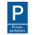Privatparkplatz Schild (20x30 cm Kunststoff) - Parken Verboten - Privat - Klares Zeichen setzen - Parkplatz Schilder Privatgrundstück - Leicht zu montieren (Blau) - 1