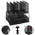 Amazon Basics – Schreibtisch-Organizer aus Metallgeflecht, mit Schublade, doppelter Ablage und 5 senkrechten Bereichen, schwarz - 2