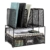 Amazon Basics – Schreibtisch-Organizer aus Metallgeflecht, mit Schublade, doppelter Ablage und 5 senkrechten Bereichen, schwarz - 1