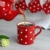 City to Cottage® - Keramik XXL Becher 500 ml | Kaffeebecher | Rot und Weiß | Polka Dots | Handgemacht | Keramik Geschirr | Große Tasse - 4