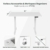 FEZIBO Schreibtisch Höhenverstellbar Elektrisch, 100 x 60 cm Stehschreibtisch mit Memory-Steuerung und Anti-Kollisions Technologie, Weiß Rahmen/Weiß Oberfläche - 6