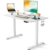 FEZIBO Schreibtisch Höhenverstellbar Elektrisch, 100 x 60 cm Stehschreibtisch mit Memory-Steuerung und Anti-Kollisions Technologie, Weiß Rahmen/Weiß Oberfläche - 1