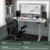 FEZIBO Schreibtisch Höhenverstellbar Elektrisch, 100 x 60 cm Stehschreibtisch mit Memory-Steuerung und Anti-Kollisions Technologie, Weiß Rahmen/Weiß Oberfläche - 8