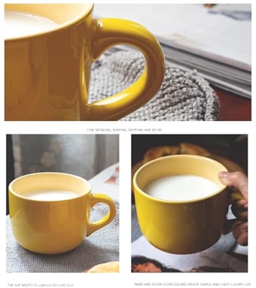 Groß Tasse Keramik Kaffeetasse,Groß Kaffeebecher 600ml Keramik Teetasse,Groß Müslischalen mit Henkel Tee Becher Tasse Porzellan Groß Tasse Cappuccinotasse XXL Tasse - 8