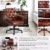 Homy Casa Bürostuhl Chefsessel 64 x 61,5 x 90–98 cm - Vintage Glossy Hochglanz PU Kunstleder - Metall - Höhenverstellbar - Drehbare Rollen - Braun - 9