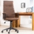 invicta INTERIOR Moderner Design Bürostuhl Lazio Highback Microfaser Vintage braun Chefsessel mit Armlehnen Drehstuhl Stuhl mit Rollen - 3
