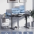JUMMICO Höhenverstellbarer Schreibtisch 120x60 cm mit USB-Buchse und Kabelwanne, Schreibtisch Höhenverstellbar Ergonomischer Steh-Sitztisch Stehpult mit Rollen (Schwarz) - 3