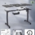 JUMMICO Höhenverstellbarer Schreibtisch 120x60 cm mit USB-Buchse und Kabelwanne, Schreibtisch Höhenverstellbar Ergonomischer Steh-Sitztisch Stehpult mit Rollen (Schwarz) - 8