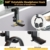 KDD 4 in 1 Getränkehalter Tisch mit Headset Halterung Unterem Schreibtisch Kopfhörer Ständer- Drehbarer Headphone Stand & Abnehmbarer Becherhalter Stiftehalter Organizer für Tasse Handy (Schwarz) - 3