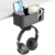 KDD 4 in 1 Getränkehalter Tisch mit Headset Halterung Unterem Schreibtisch Kopfhörer Ständer- Drehbarer Headphone Stand & Abnehmbarer Becherhalter Stiftehalter Organizer für Tasse Handy (Schwarz) - 1