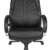 Kijng Chefsessel Throne - Schwarz Echtes Leder mit Hartbodenrollen Ergonomischer Bürostuhl Schreibtischstuhl Drehstuhl Sessel Stuhl - 4