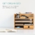 Navaris Schreibtisch Organizer Ablage aus Bambus - 33x24x26cm Ordnungssystem Briefablage aus Holz - für Tisch Büro Schreibtisch - leicht zu reinigen - 4