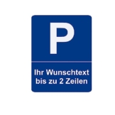 Parkplatzschild mit Wunschtext und individueller Gravur - Hinweis Schild aus Kunststoff für Ihren Parkplatz in verschiedenen Größen und Bohrungen - bis zu 2 Zeilen möglich - 1
