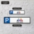 PrintPlanet® Parkschild mit eigenem Text personalisieren - Alu-Dibond 3 mm Weiß - Verschiedene Größen - Parkplatzschild mit Logo - 4