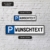 PrintPlanet® Parkschild mit eigenem Text personalisieren - Kunststoffplatte 5 mm - Verschiedene Größen - Parkplatzschild mit Text (Kennzeichen) - 4