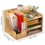 Wooden Desk Organizer with Drawer, büro Schreibtisch Organizer groß storage Desk Organizer, für unterlagen klassifizieren, Familie und büro organizer Storage Box, Stiftebox Solid Wood Storage Box - 2