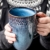 Zibaobeter 600ml Becher Kaffeetasse Retro Keramik Große Kapazität Becher Mit Griff Blau Becher Home Office Geschenk - 7