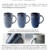 Zibaobeter 600ml Becher Kaffeetasse Retro Keramik Große Kapazität Becher Mit Griff Blau Becher Home Office Geschenk - 9