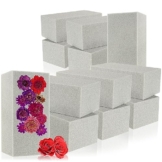 COM-FOUR® 12x Steckmasse für Blumengestecke - Steckschaum für Trockenblumen - Steckschwamm zum Basteln für Hochzeit und Geburtstag (12 Stück - Trockenblumen) - 1