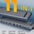 ICY BOX USB-C Docking Station (11-in-1) für 2 Monitore (2x HDMI & 1x VGA), 4K 30Hz, 3-fach USB 3.0 HUB, 100W Power Delivery, Gigabit Ethernet, Kartenleser, Grau, IB-DK2106-C - 2