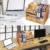 Catekro Schreibtisch-Organizer aus Holz mit Schublade, Aufbewahrungsbox Schreibtisch, Ordnungssystem Schreibtisch Braun(39x29x28cm) - 4