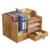 Catekro Schreibtisch-Organizer aus Holz mit Schublade, Aufbewahrungsbox Schreibtisch, Ordnungssystem Schreibtisch Braun(39x29x28cm) - 1
