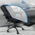 JUMMICO Leder-Bürostuhl mit Massagefunktion, Bürostuhl mit Fußstütze, Hochlehner 135° Computerstühle, Bürostühle mit 360°-Drehrollen für Zuhause, Schwarz - 3