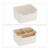 Relaxdays Schreibtisch Organizer, 5 Fächer, Kunststoff und Holz, Badorganizer, modern, HxBxT: 9,5 x 18 x 15 cm, weiß - 6