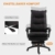 Vinsetto Bürostuhl Massage, Chefsessel mit Massagefunktion, Gaming Stuhl, höhenverstellbarer, ergonomischer Drehstuhl, Massage Sessel, Nylon, Schwarz, 70 x 62 x 120-130 cm - 8