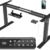 JUMMICO Höhenverstellbarer Schreibtisch Gestell mit USB-Buchse und Kabelwanne, Elektrisch Stufenlos Höhenverstellbar Ttischgestell mit Rollen, Steh Schreibtisch Stehpult（Schwarz） - 1