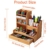 Holz-Schreibtisch-Organizer, DIY, Schreibtisch-Organizer, große Kapazität, Schreibwaren-Aufbewahrungsbox mit Schublade für Zuhause, Büro und Schule (B17 Kirschfarbe) - 2