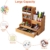 Holz-Schreibtisch-Organizer, DIY, Schreibtisch-Organizer, große Kapazität, Schreibwaren-Aufbewahrungsbox mit Schublade für Zuhause, Büro und Schule (B17 Kirschfarbe) - 3
